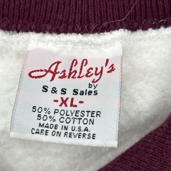 Vintage 90s ASHLEY’S Crew Neck Sweatshirt XL Santa Claus Graphic Made in USA - Picture 7 of 8